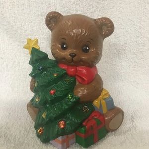 Vintage Christmas bear decoration